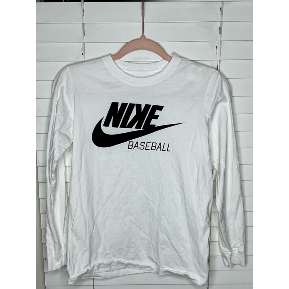 Nike Boy’s Baseball long sleeve T-Shirt Large White